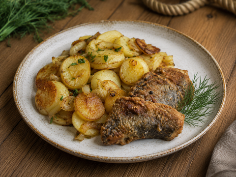 Brathering mit Bratkartoffeln