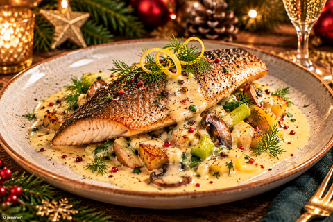 Saibling mit Champagner Beurre Blanc