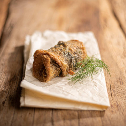 Herzhafter Bratrollmops in würzigem Aufguss von der Räucherei Hoffmann.