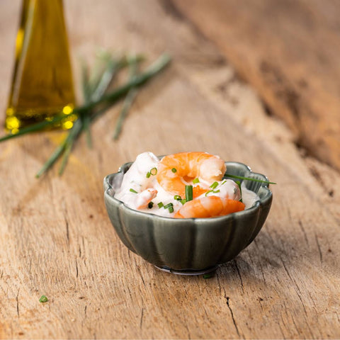 Riesengarnelen in Knoblauchsauce. 