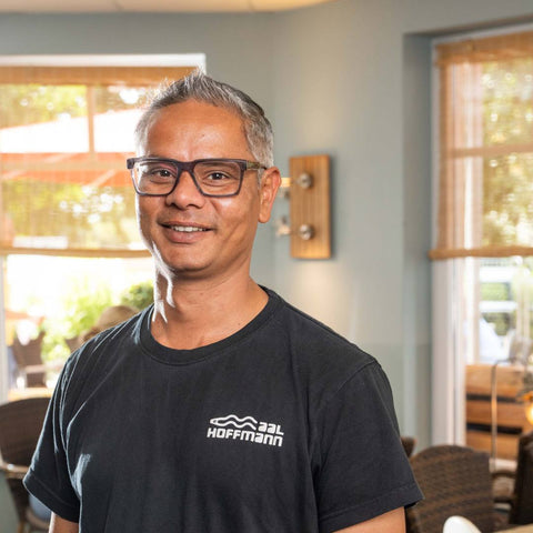 Raj aus dem Team von Aal Hoffmann am Dümmer-See.